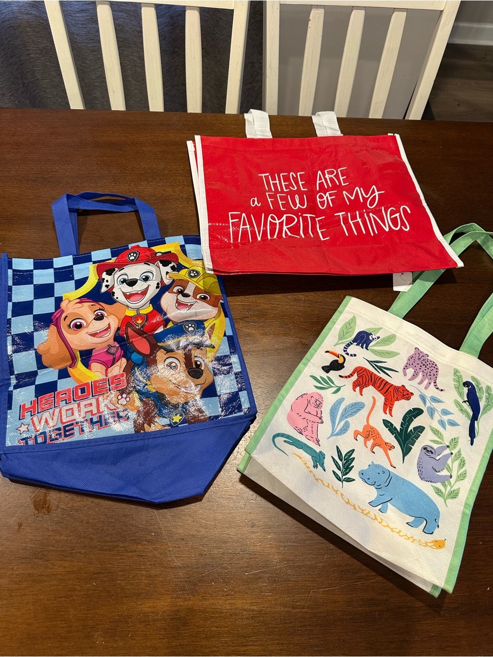 3 tote bags